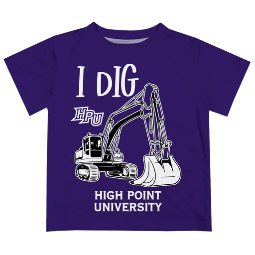 High Point University Panthers HPU Vive La Fete Excavator Boys Game Day Purple Short Sleeve Tee