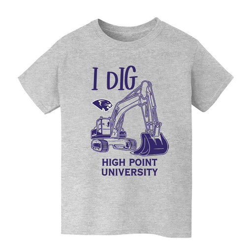 High Point University Panthers HPU Vive La Fete Excavator Heather Grey Cotton Short Sleeve Tee