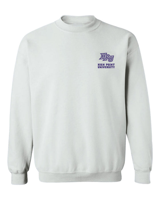 High Point University Panthers HPU Hand Sketched Vive La Fete Impressions Artwork White Crew Neck Sweatshirt for Women