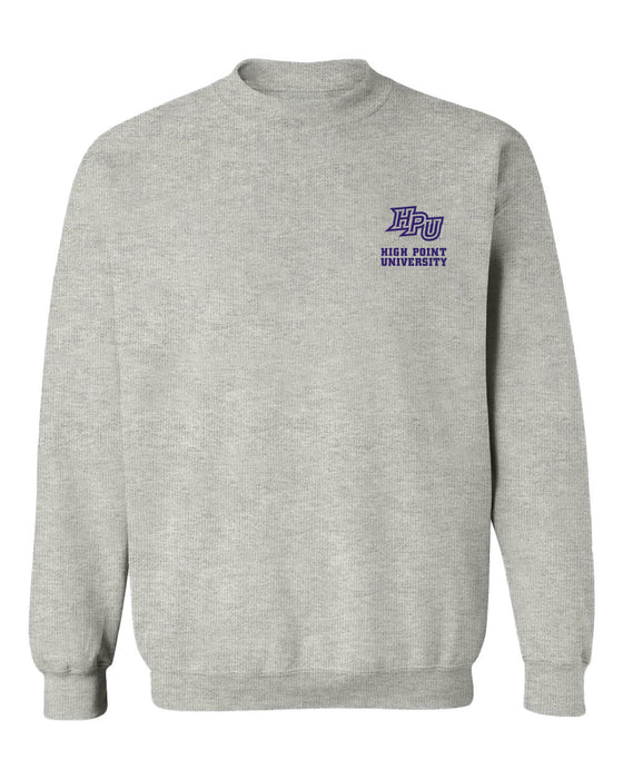 High Point University Panthers HPU Hand Sketched Vive La Fete Impressions Artwork Gray Crew Neck Sweatshirt for Women