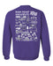 High Point University Panthers HPU Hand Sketched Vive La Fete Impressions Artwork Purple Crew Neck Sweatshirt for Women - Vive La Fête - Online Apparel Store