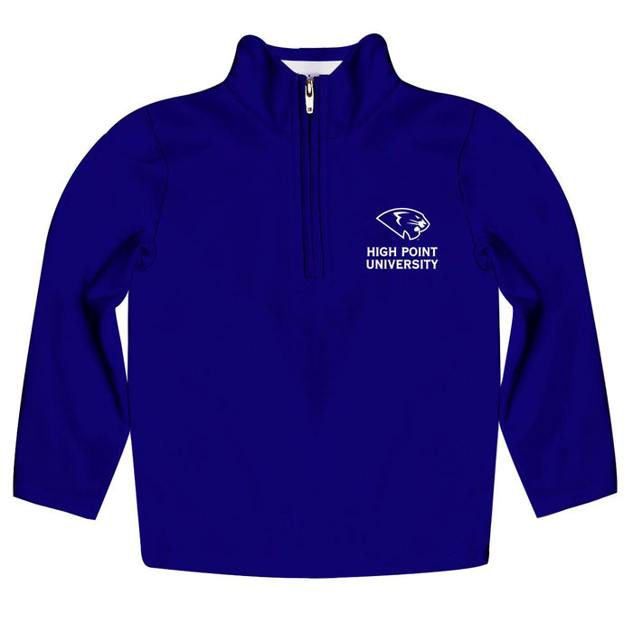 High Point Panthers Vive La Fete Logo and Mascot Name Womens Purple Quarter Zip Pullover