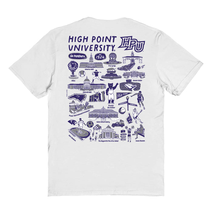 High Point Panthers HPU Vive La Fete Impressions Artwork Purple Womens Cotton Tshirt - Vive La Fête - Online Apparel Store