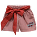 Henderson State Reddies Embroidered Red Gingham Girls Short with Sash