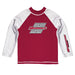 Henderson State Reddies Vive La Fete Logo Red Long Sleeve Raglan Rashguard
