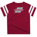 Henderson State Reddies Vive La Fete Boys Game Day Red Short Sleeve Tee with Stripes on Sleeves - Vive La Fête - Online Apparel Store