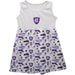 College of the Holy Cross Sleeveless Tank Dress Girls White Repeat Print Hand Sketched Vive La Fete Impressions