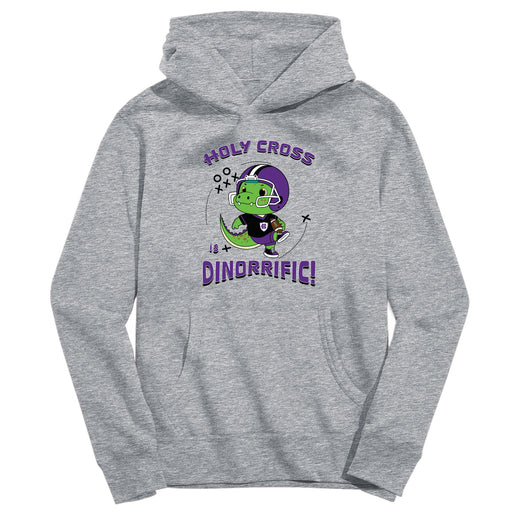 College of the Holy Cross Vive La Fete Dinorrific Grey Cotton Hoodie