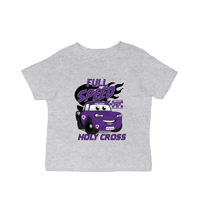 College of the Holy Cross Vive La Fete Full Speed Grey Cotton Short Sleeve Tee