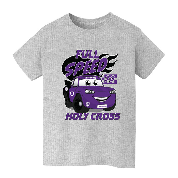 College of the Holy Cross Vive La Fete Full Speed Grey Cotton Short Sleeve Tee