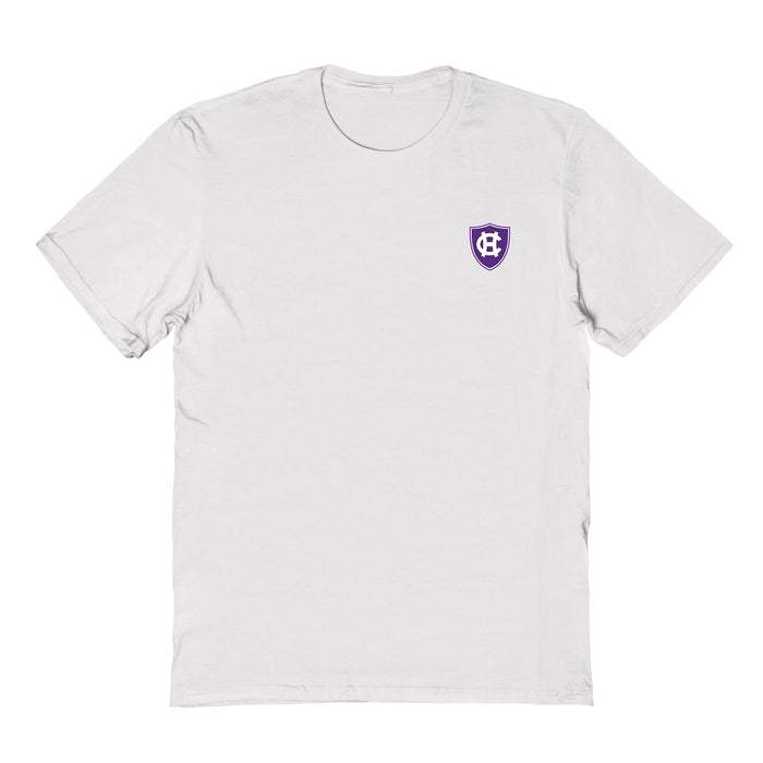 College of the Holy Cross Vive La Fete Impressions Artwork White Womens Cotton Tshirt