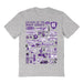 College of the Holy Cross Hand Sketched Vive La Fete Impressions Grey Cotton Tshirt for Women