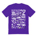 College of the Holy Cross Hand Sketched Vive La Fete Impressions Purple Cotton Tshirt for Women