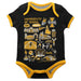 Idaho Vandals Hand Sketched Vive La Fete Impressions Artwork Infant Black Short Sleeve Onesie Bodysuit
