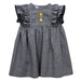 Idaho Vandals Embroidered Black Gingham Ruffle Dress