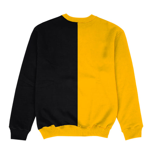 Idaho Vandals Vive La Fete Color Block Youth  Gold Black Crewneck Sweatshirt V2 - Vive La Fête - Online Apparel Store