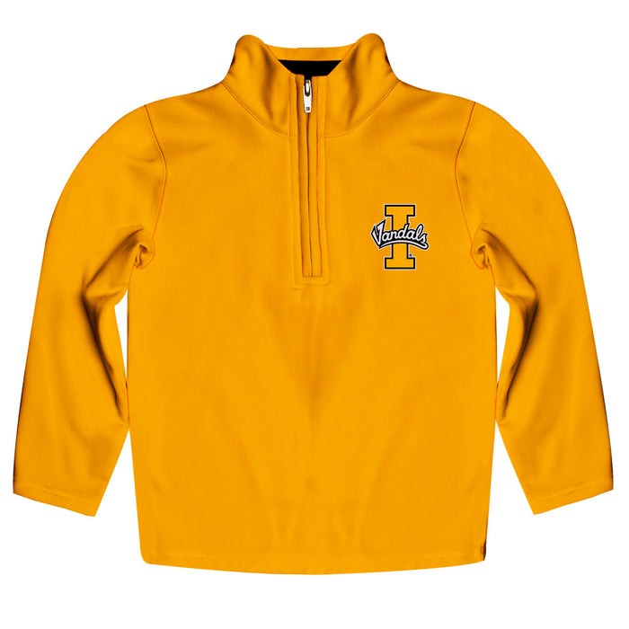 U of I Vandals Vive La Fete Game Day Solid Gold Quarter Zip Pullover Sleeves