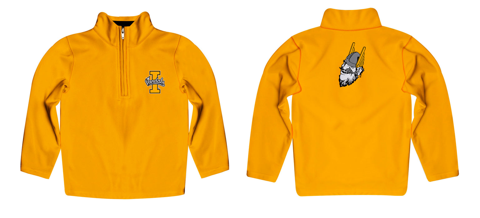 U of I Vandals Vive La Fete Game Day Solid Gold Quarter Zip Pullover Sleeves - Vive La Fête - Online Apparel Store