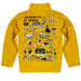 Idaho Vandals Hand Sketched Vive La Fete Impressions Artwork Yellow  Boys Quarter Zip Pullover - Vive La Fête - Online Apparel Store