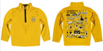 Idaho Vandals Hand Sketched Vive La Fete Impressions Artwork Yellow  Boys Quarter Zip Pullover - Vive La Fête - Online Apparel Store