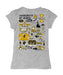 U of I Vandals Hand Sketched Vive La Fete Impressions Artwork Grey Girls Cotton Short Sleeve Tee - Vive La Fête - Online Apparel Store