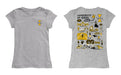 U of I Vandals Hand Sketched Vive La Fete Impressions Artwork Grey Girls Cotton Short Sleeve Tee - Vive La Fête - Online Apparel Store