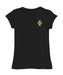 U of I Vandals Hand Sketched Vive La Fete Impressions Artwork Black Girls Cotton Short Sleeve Tee