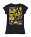 U of I Vandals Hand Sketched Vive La Fete Impressions Artwork Black Girls Cotton Short Sleeve Tee - Vive La Fête - Online Apparel Store