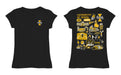 U of I Vandals Hand Sketched Vive La Fete Impressions Artwork Black Girls Cotton Short Sleeve Tee - Vive La Fête - Online Apparel Store