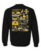 U of I Vandals Hand Sketched Artwork Black Crewneck Sweatshirt for Women - Vive La Fête - Online Apparel Store