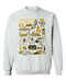 U of I Vandals Hand Sketched Vive La Fete Impressions White Cotton Crewneck Sweatshirt for Women