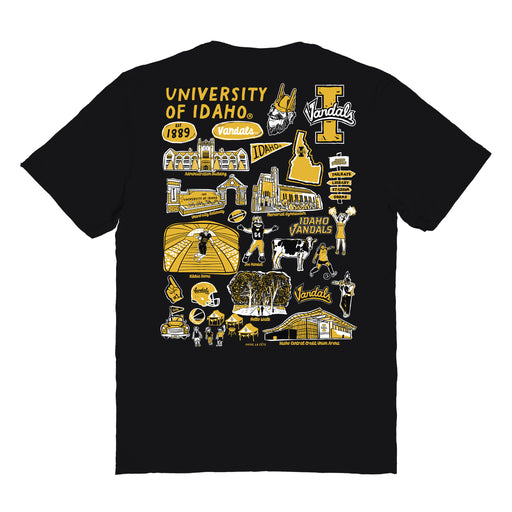 U of I Vandals Vive La Fete Impressions Artwork Womens Cotton Tshirt - Vive La Fête - Online Apparel Store