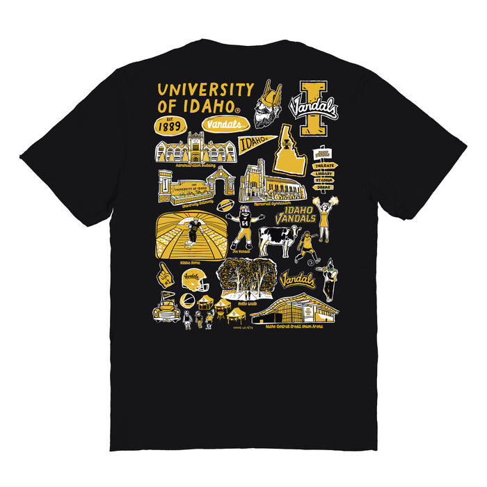 U of I Vandals Vive La Fete Impressions Artwork Womens Cotton Tshirt - Vive La Fête - Online Apparel Store