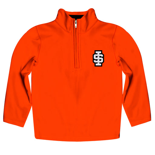 Idaho State University Bengals ISU Vive La Fete Game Day Solid Orange Quarter Zip Pullover Sleeves