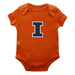  Illinois Fighting Illini Cotton Short Sleeve Bodysuit Orange