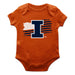  Illinois Fighting Illini Vive La Fete Infant Game Day Orange Short Sleeve Bodysuit