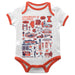 Illinois Fighting Illini Hand Sketched Vive La Fete Impressions Artwork Infant White Short Sleeve Onesie Bodysuit