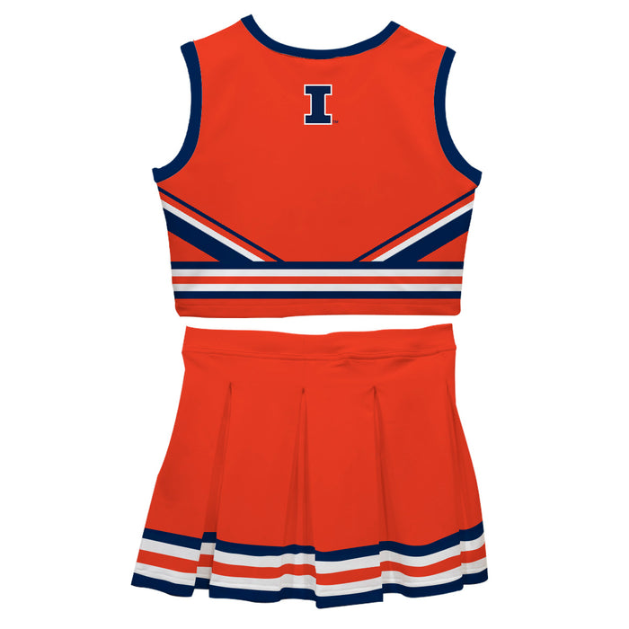  Illinois Fighting Illini Vive La Fete Game Day Orange Sleeveless Chearleader Set - Vive La Fête - Online Apparel Store