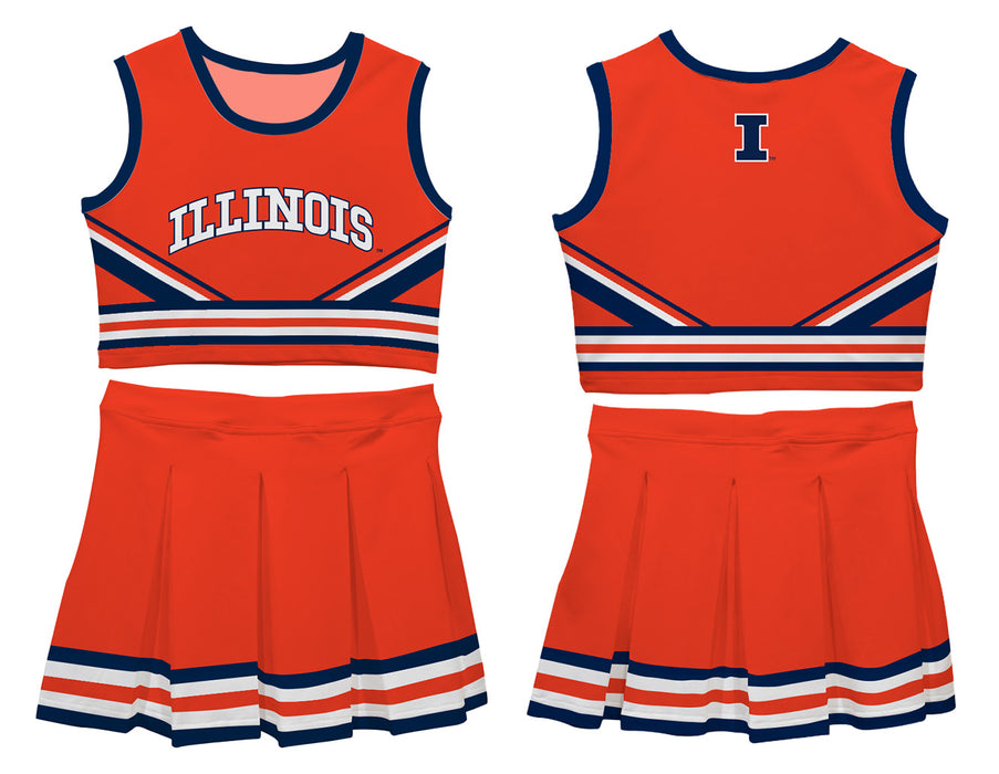  Illinois Fighting Illini Vive La Fete Game Day Orange Sleeveless Chearleader Set - Vive La Fête - Online Apparel Store