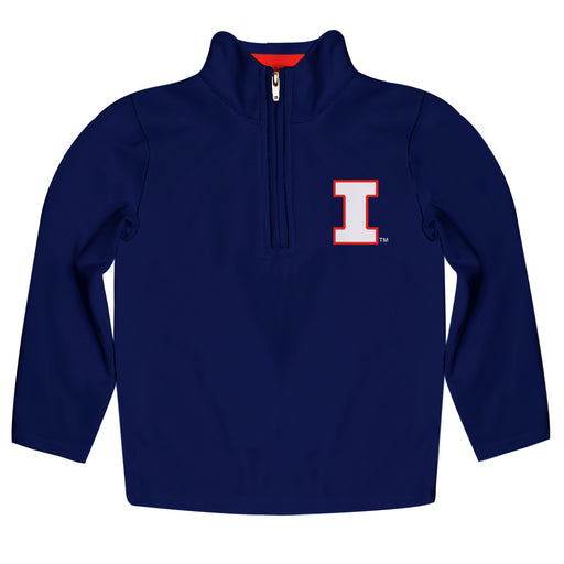 Illinois Fighting Illini Vive La Fete Game Day Navy Quarter Zip Pullover Sleeves - Vive La Fête - Online Apparel Store