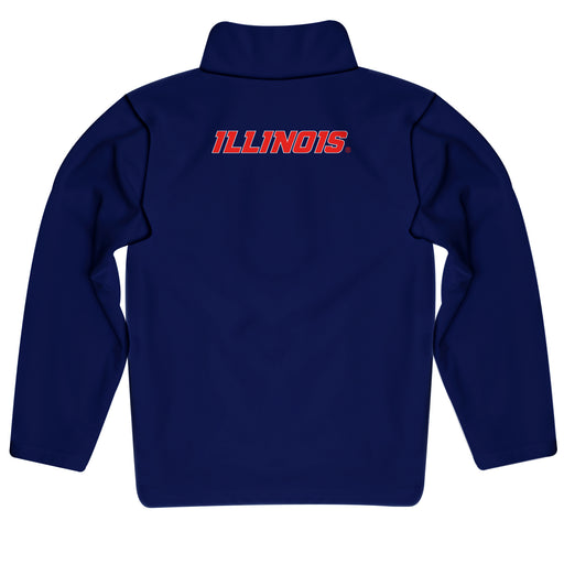Illinois Fighting Illini Vive La Fete Game Day Navy Quarter Zip Pullover Sleeves - Vive La Fête - Online Apparel Store