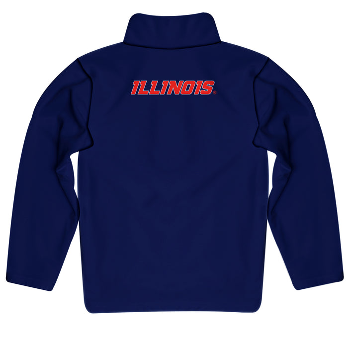 Illinois Fighting Illini Vive La Fete Game Day Navy Quarter Zip Pullover Sleeves - Vive La Fête - Online Apparel Store