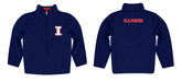 Illinois Fighting Illini Vive La Fete Game Day Navy Quarter Zip Pullover Sleeves - Vive La Fête - Online Apparel Store