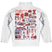Illinois Fighting Illini Hand Sketched Vive La Fete Impressions Artwork White Boys Quarter Zip Pullover V1 - Vive La Fête - Online Apparel Store