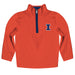 Illinois Fighting Illini Hand Sketched Vive La Fete Impressions Artwork  Orange Quarter Zip Pullover V1