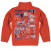 Illinois Fighting Illini Hand Sketched Vive La Fete Impressions Artwork Orange Boys Quarter Zip Pullover V1 - Vive La Fête - Online Apparel Store