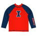 Illinois Fighting Illini Vive La Fete Logo Orange Long Sleeve Raglan Rashguard