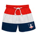 Illinois Fighting Illini Vive La Fete Orange Stripes Swimtrunks V1