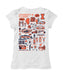  Illinois Fighting Illini Hand Sketched Vive La Fete Impressions Artwork White Girls Cotton Short Sleeve Tee - Vive La Fête - Online Apparel Store