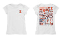  Illinois Fighting Illini Hand Sketched Vive La Fete Impressions Artwork White Girls Cotton Short Sleeve Tee - Vive La Fête - Online Apparel Store